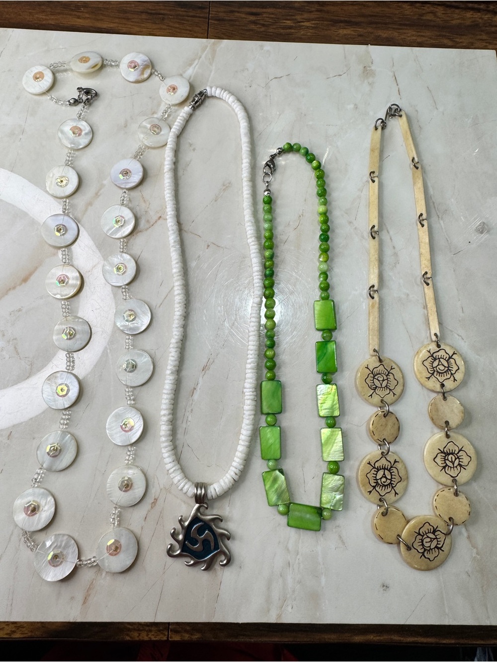 Vintage Mother of Pearl & Shell Necklace Lot